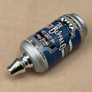 Oskar Blues Brewery The White Buffalo Beer Can Tap Handle-Blue/Gray-Bar-Keg-6.5”